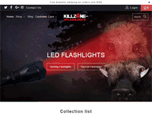 Tablet Screenshot of killzoneflashlights.com